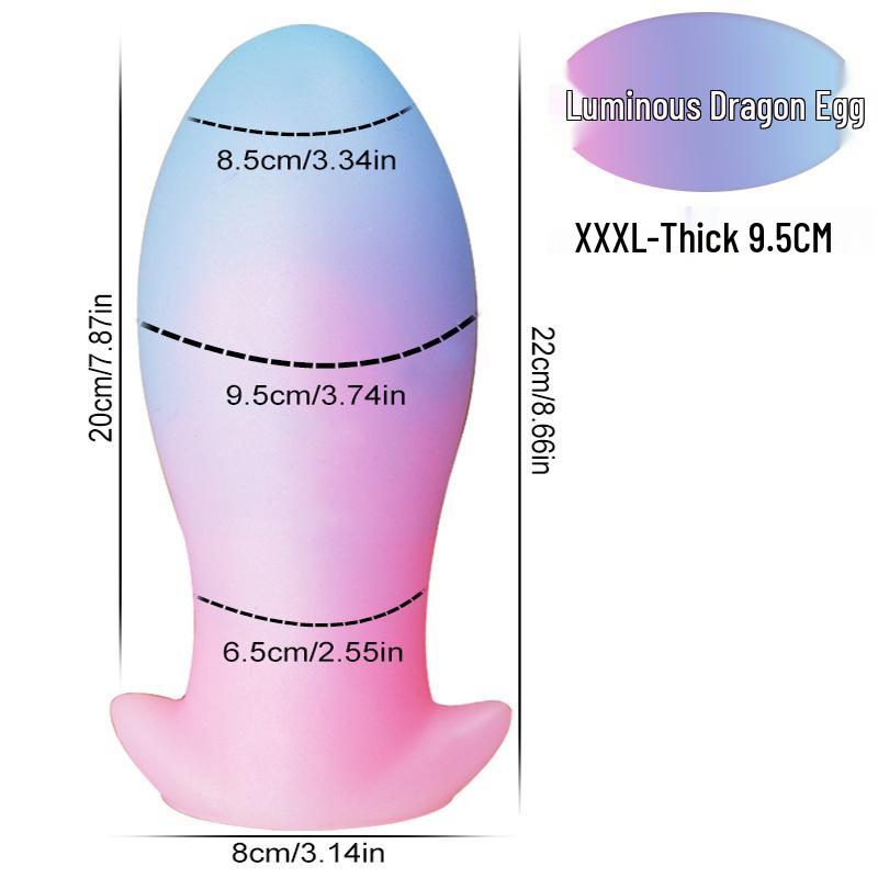 Liquid Silicone Dragon Egg Vaginal & Anal Plug - Portable and Popular