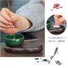 HIGHAWK Incense Burner, Stick or Spiral Incense Holder, Cute Ceramic Frog Ornament, Ideal for Study, Meditation, Sleep, and Home Decor (Frog C)
