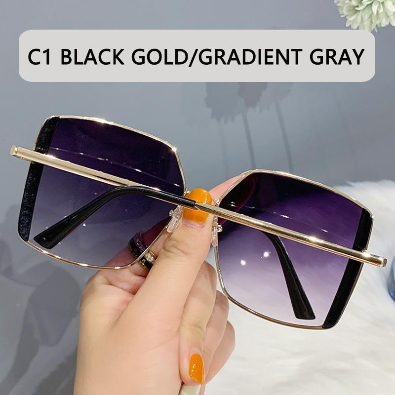 Металлические солнцезащитные очки без оправы — фото 10