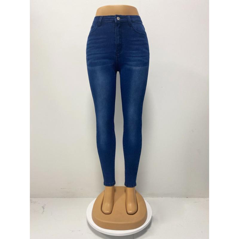 Jean skinny taille haute extensible pour femme, pantalon skinny taille haute, style streetwear, collection Fall Spice Girl