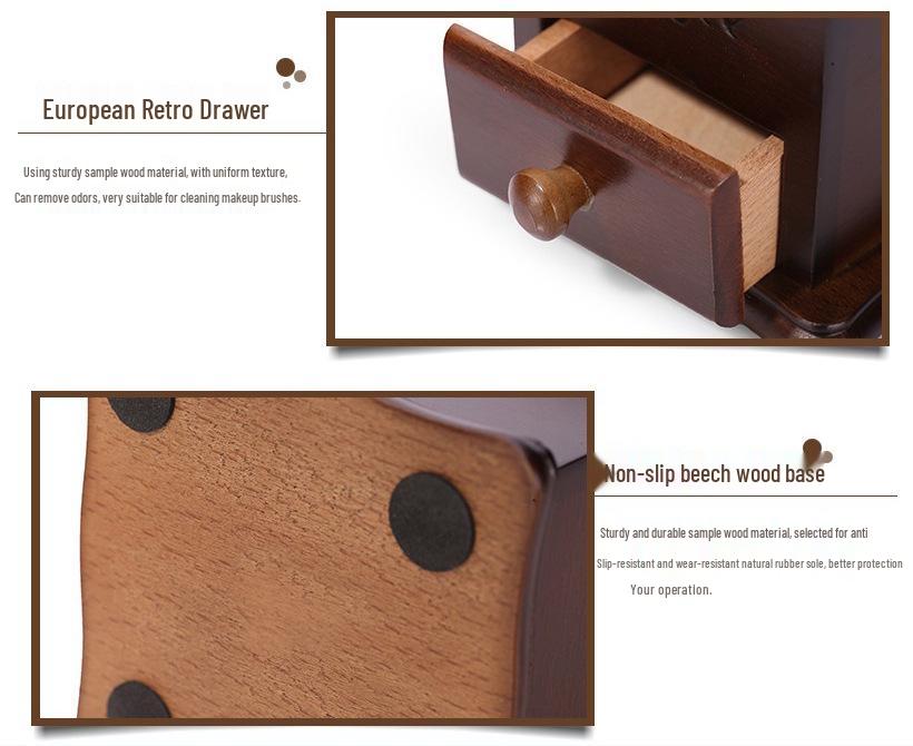 Retro Solid Wood Manual Coffee Bean Grinder