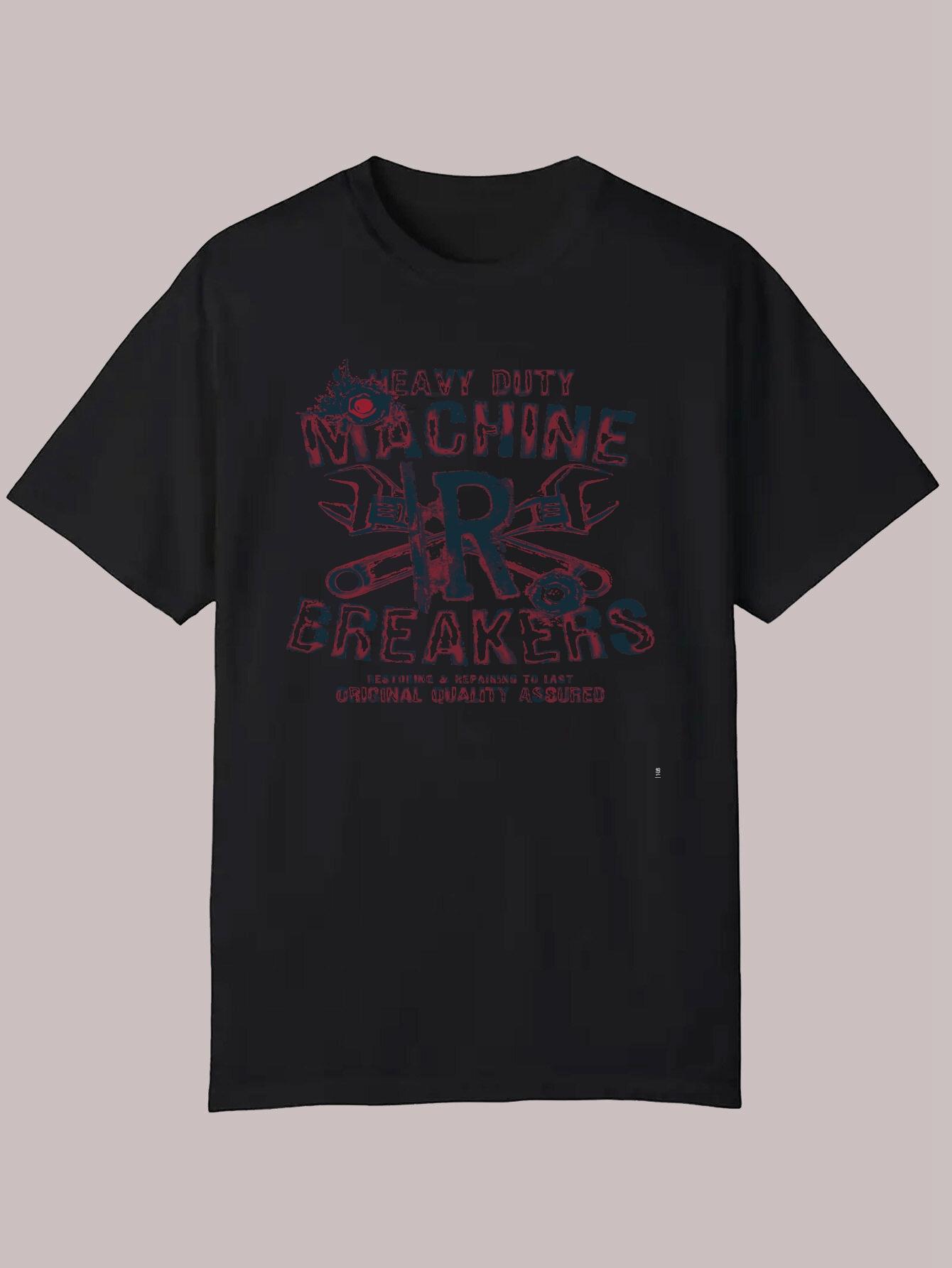 Casual Summer T-shirt - NEVER GIVE UP Motif XXL