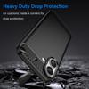 For iPhone 16 Case Brushed Soft TPU Phone Cover Carbon Fiber Texture
