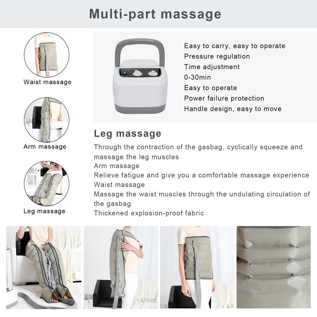 Electric Body Massage Wrap Air Compression Leg Massager Waist Massage Wrap for Pain Relief