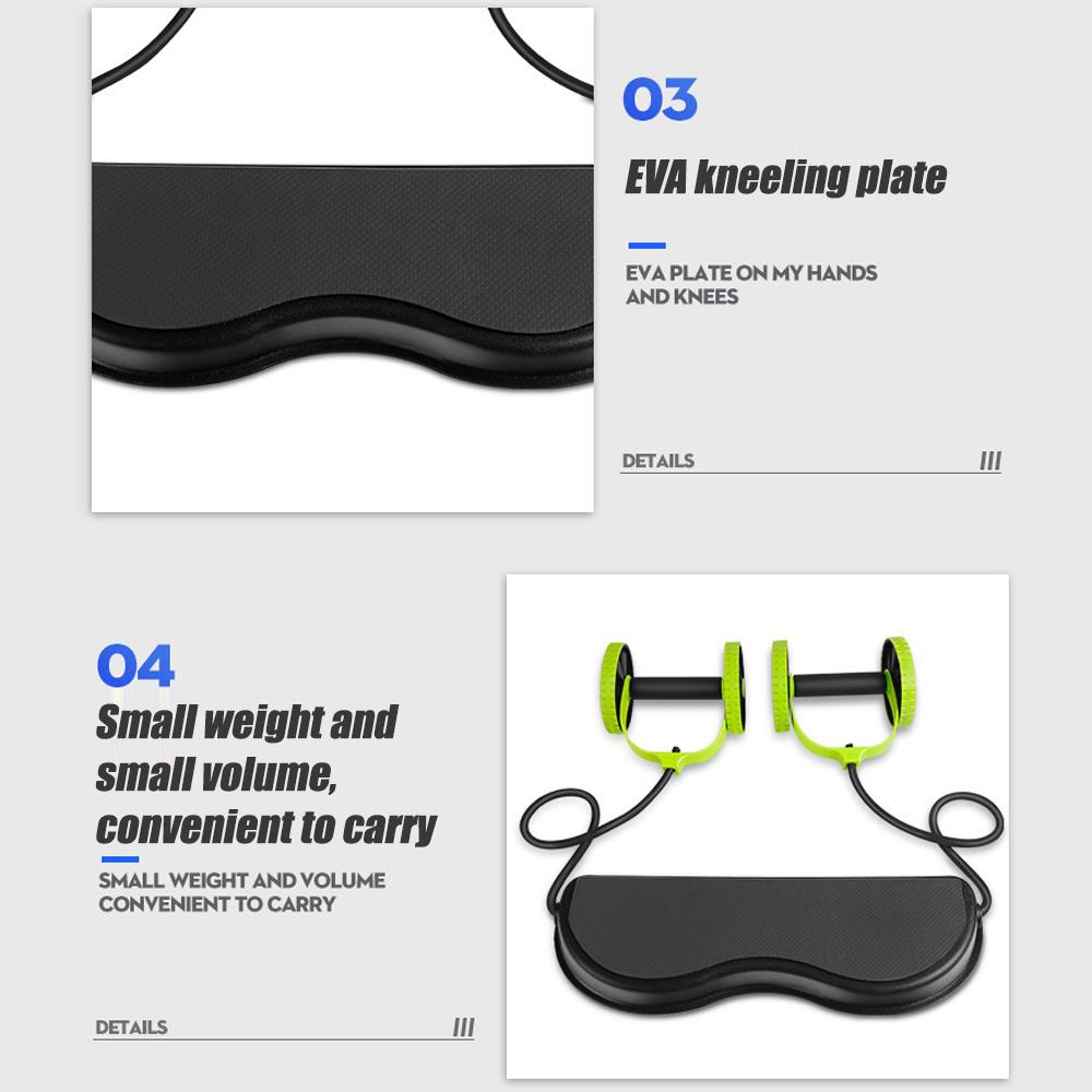 Ab Roller Wheel Exercise Equipment Abdominal Trainer Waist Slimming Workout Gym Resistance Band Wheeler For Home Gym