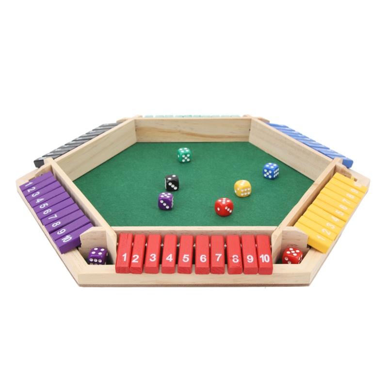 Игра в кости  Shut The Box  на 6 игроков, 6 цветов, деревянная настольная игра  Shut The Box  с 12 костями