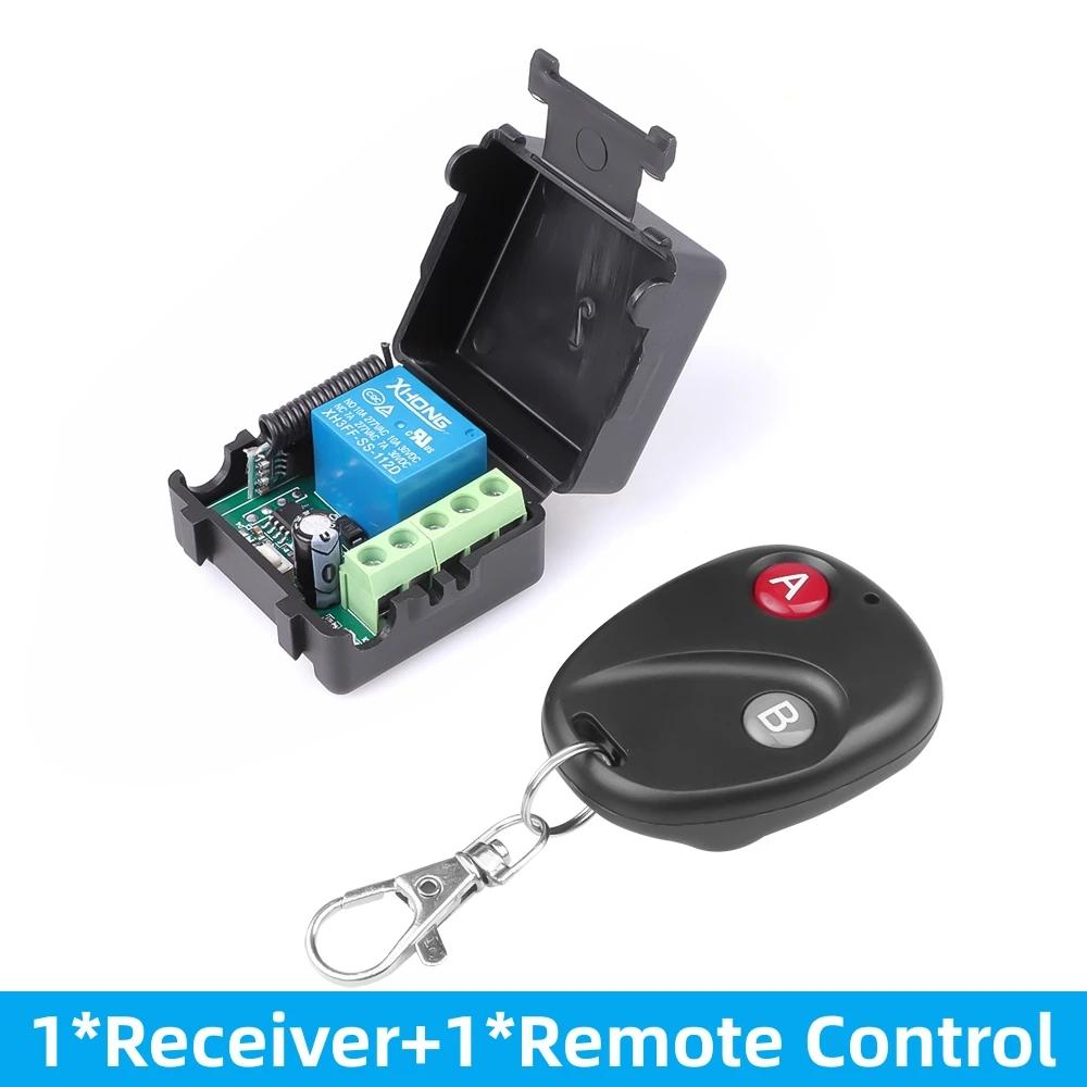 433 Mhz Universal Gate Remote Control Switch DC 12V 10A Relay Receiver Mini Module Remote Control for Gate LED Garage Door