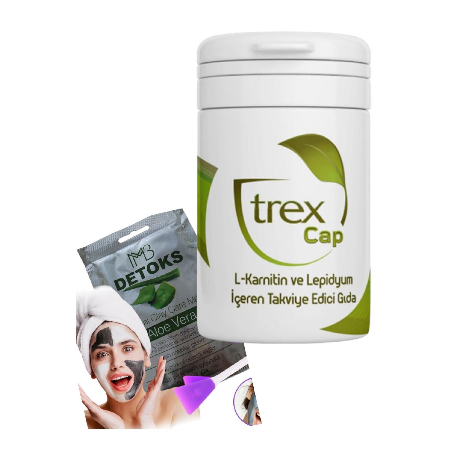 

Trextea Trexcap Харчова добавка Detox 30 Щодня та маска для обличчя видалення вугрів