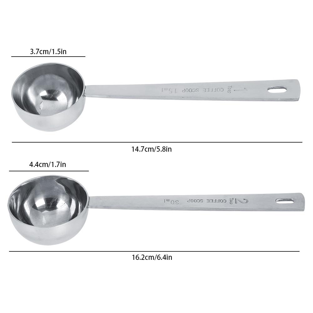 Multifunction Stainless Steel Measuring Scoop Spoon Coffee Scoop Milk Powder Measuring Spoon For Kitchen Bar Coffee Shop