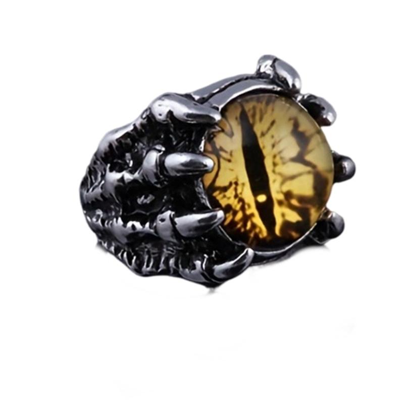 Elegant Adjustable Rings Vintage Festival Rings Wolf Claw Demons Eye Shape Finger Jewelry for Woman and Man Present