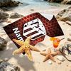 Custom Name Personalized football team Print Beach Towel, for Trip Camping Beach Party Home Decor, Birthday Gift for Family & Friends