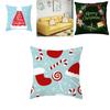 Polyester Peach Skin Christmas Cushion Cover 18" For Sofa Decor**