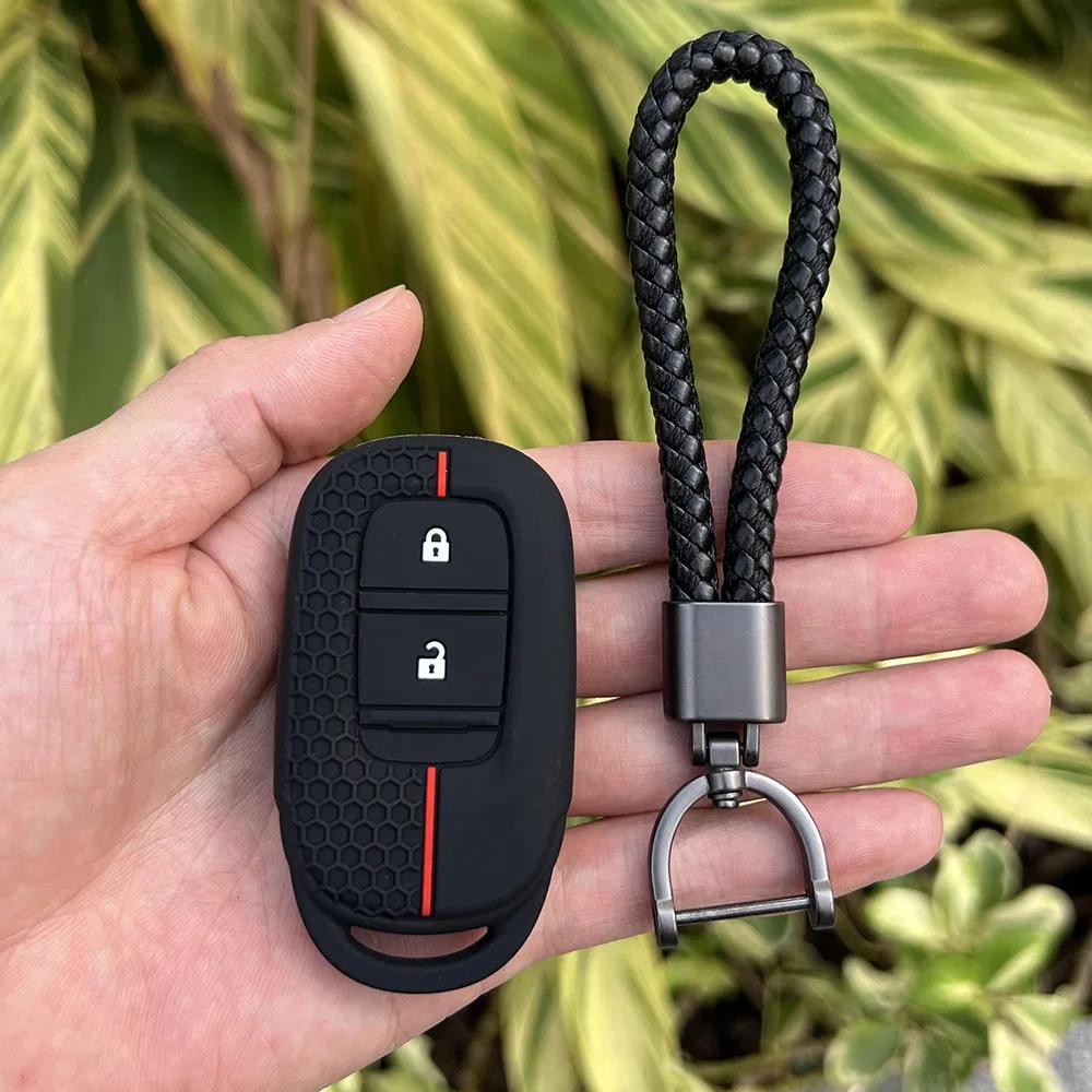 Silicone Car Key Case Fob Keychain for Honda Civic CRV HRV Accord Pilot Fit Freed Vezel Odyssey 2018 - 2022 Rubber Remote Cover