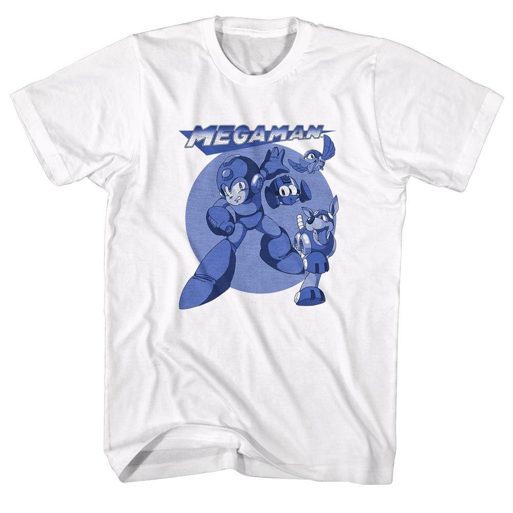 Mega Man Megablues White Gaming Shirt L