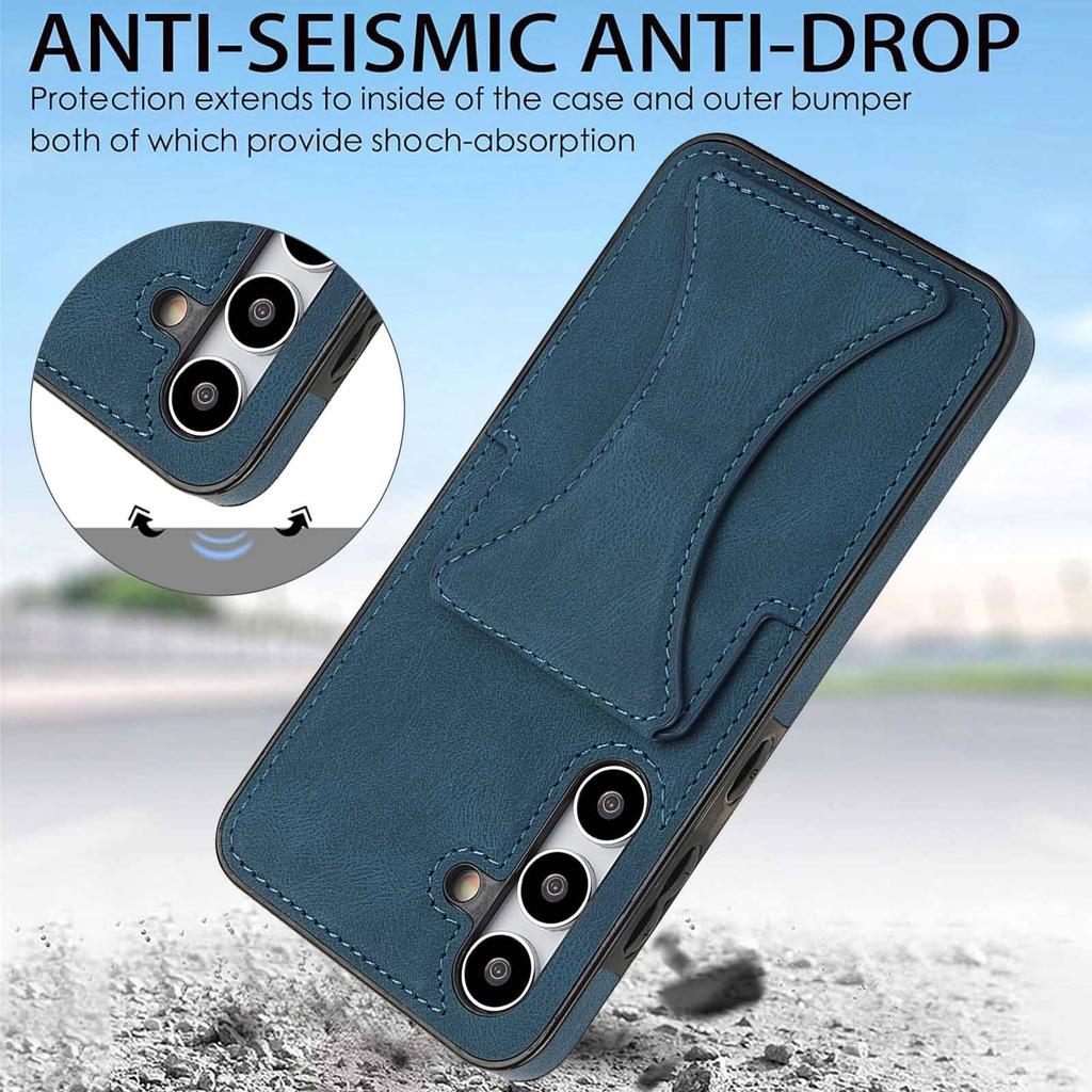 For Samsung Galaxy S25 Ultra Edge S24 Fe S23 Plus S22 + S21 S20 Note 20 Ultra Leather Phone Case Magnetic Card Holder Soft Cover