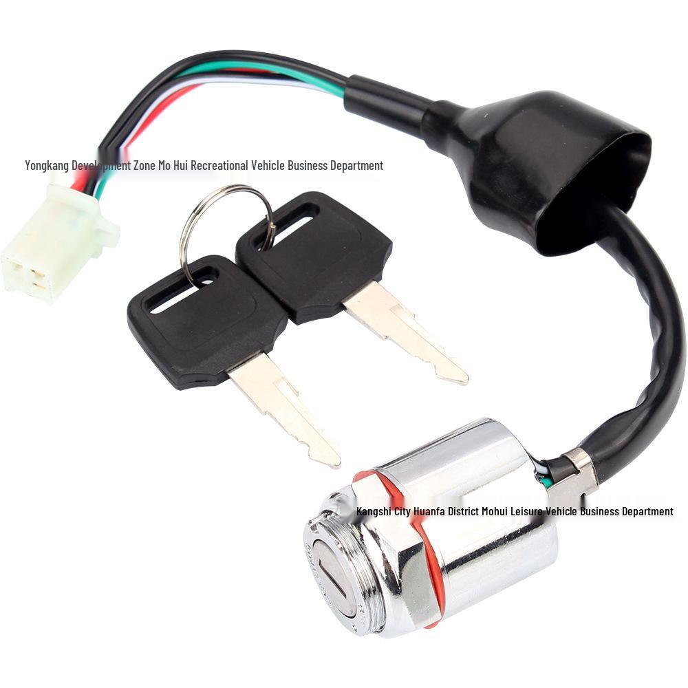 ATV Off-road Kart 4-wire Ignition Switch with Electric Door Lock Key