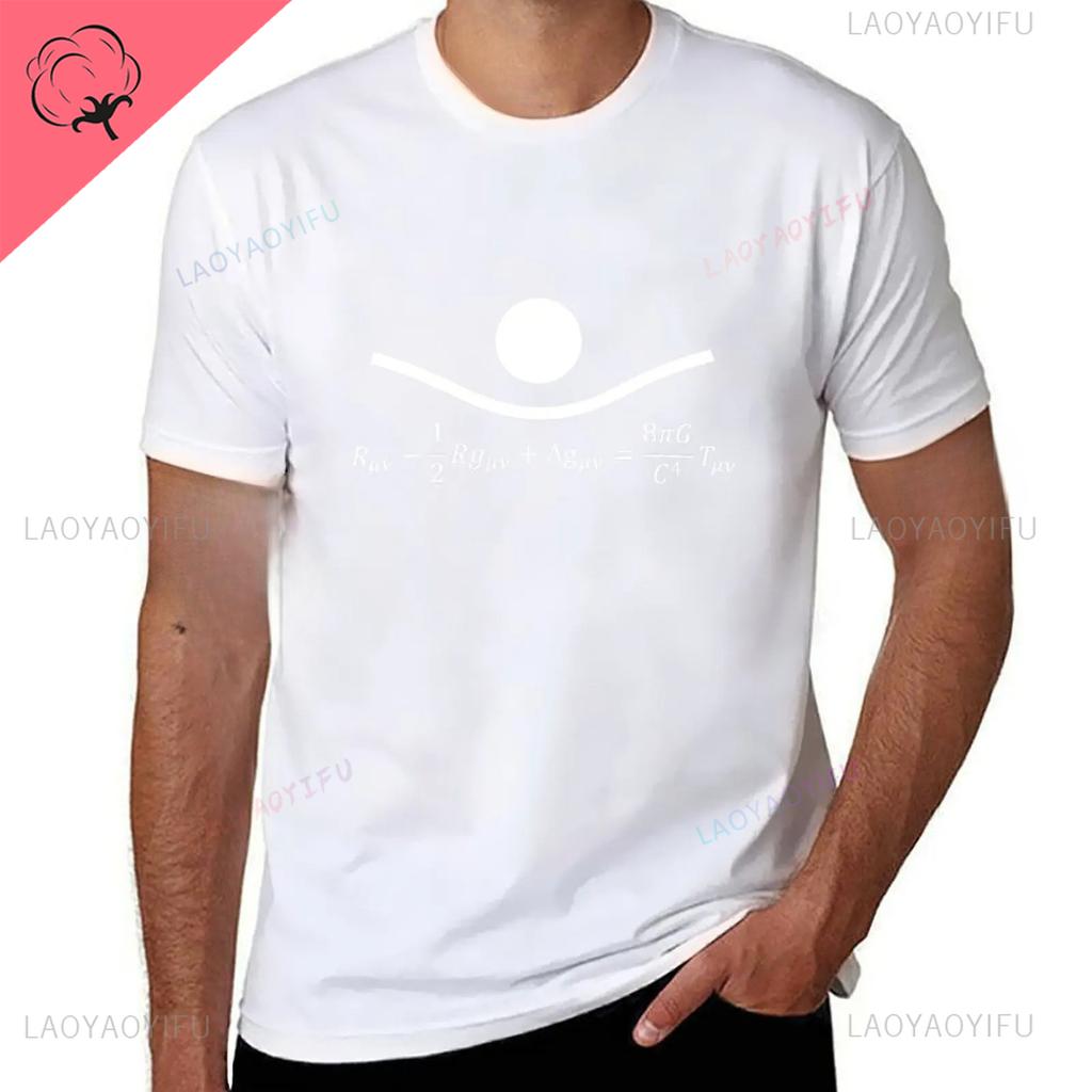 Formula of General Relativity Printed TShirt Hippie Clothes Sublime Short Sleeve Men Streetwear Shortsleev Oneck Unique Tee