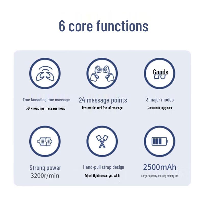 Dis DE-N01 3D Kneading Neck & Shoulder Massager Pillow