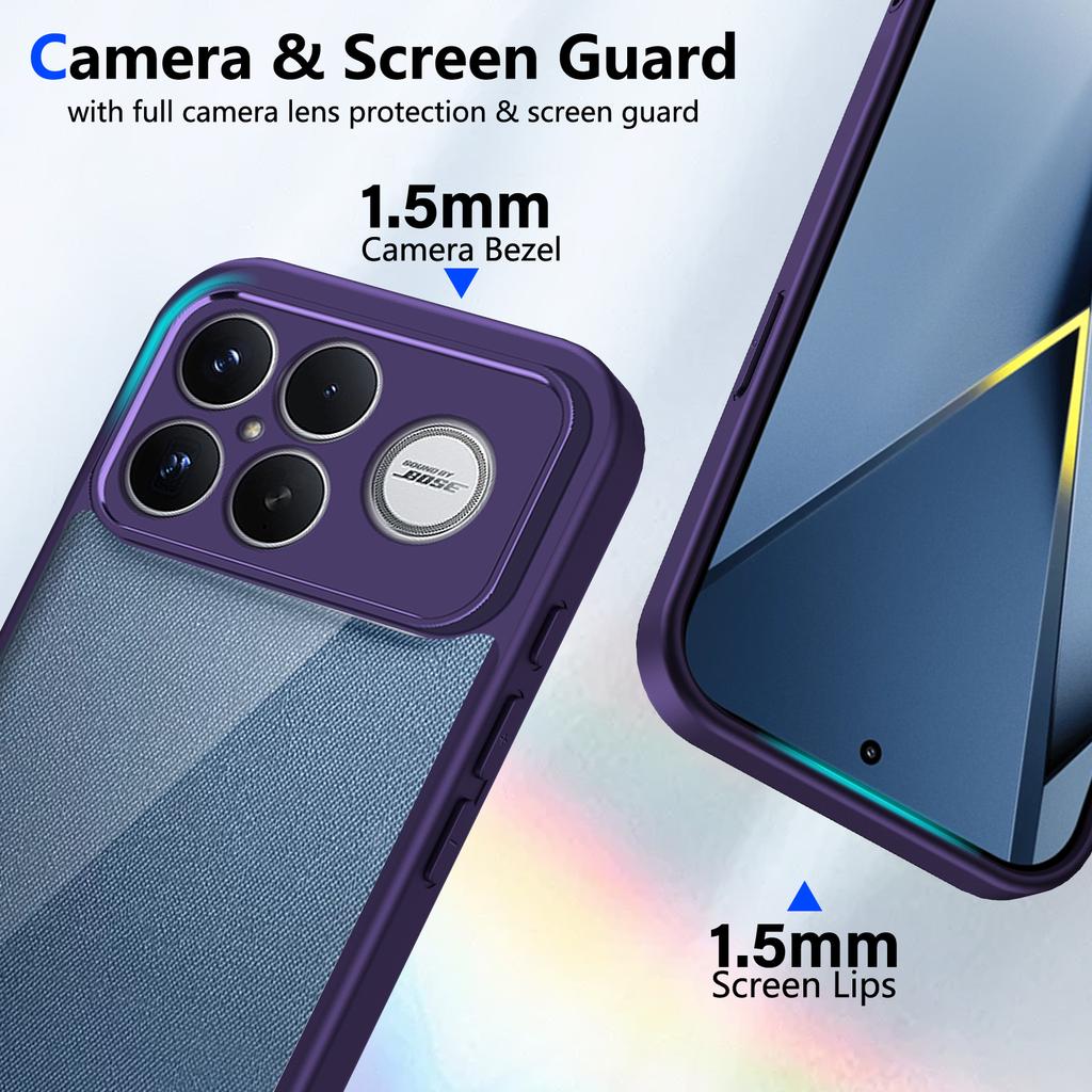 For Xiaomi Poco F8 Ultra/Redmi K90 Pro Max 5G Case Matte Skin Touch Clear PC + TPU Shockproof Phone Back Cover