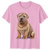 Shar Pei Dog Watercolor TShirt Wrinkled Dog Breed Tee
