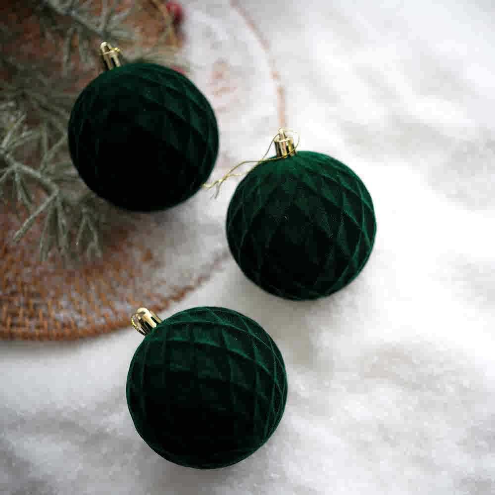 Christmas Tree Ornament Set: Nine Painted Macaron Candy Color Irregular Balls