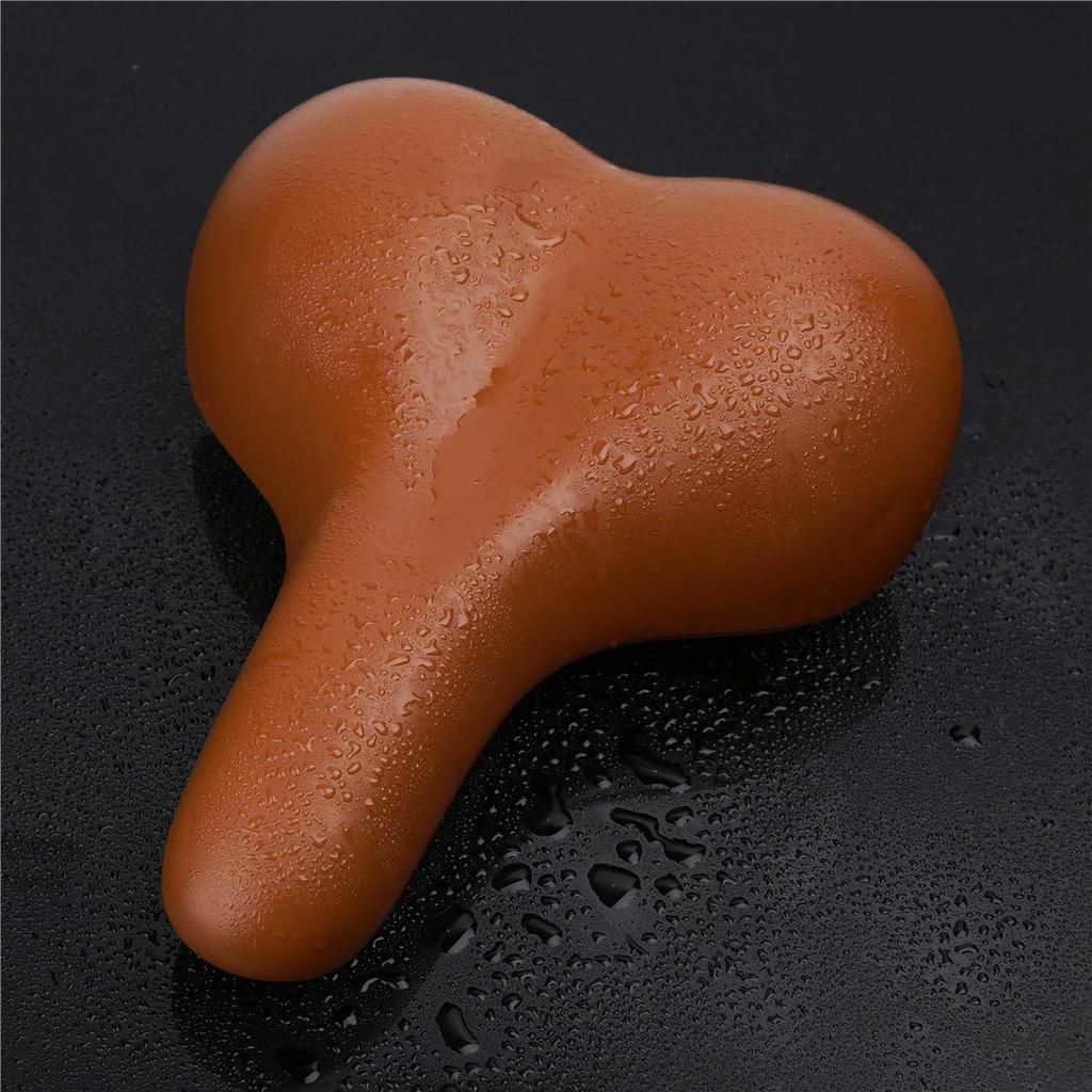 ZHIQIU Bicycle TBU Ergonomic with Clamp Ring and Suitable for Mountain Road and Folding Black Cushion, Ultra-Abrasion-Resistant Leather, Waterproof,