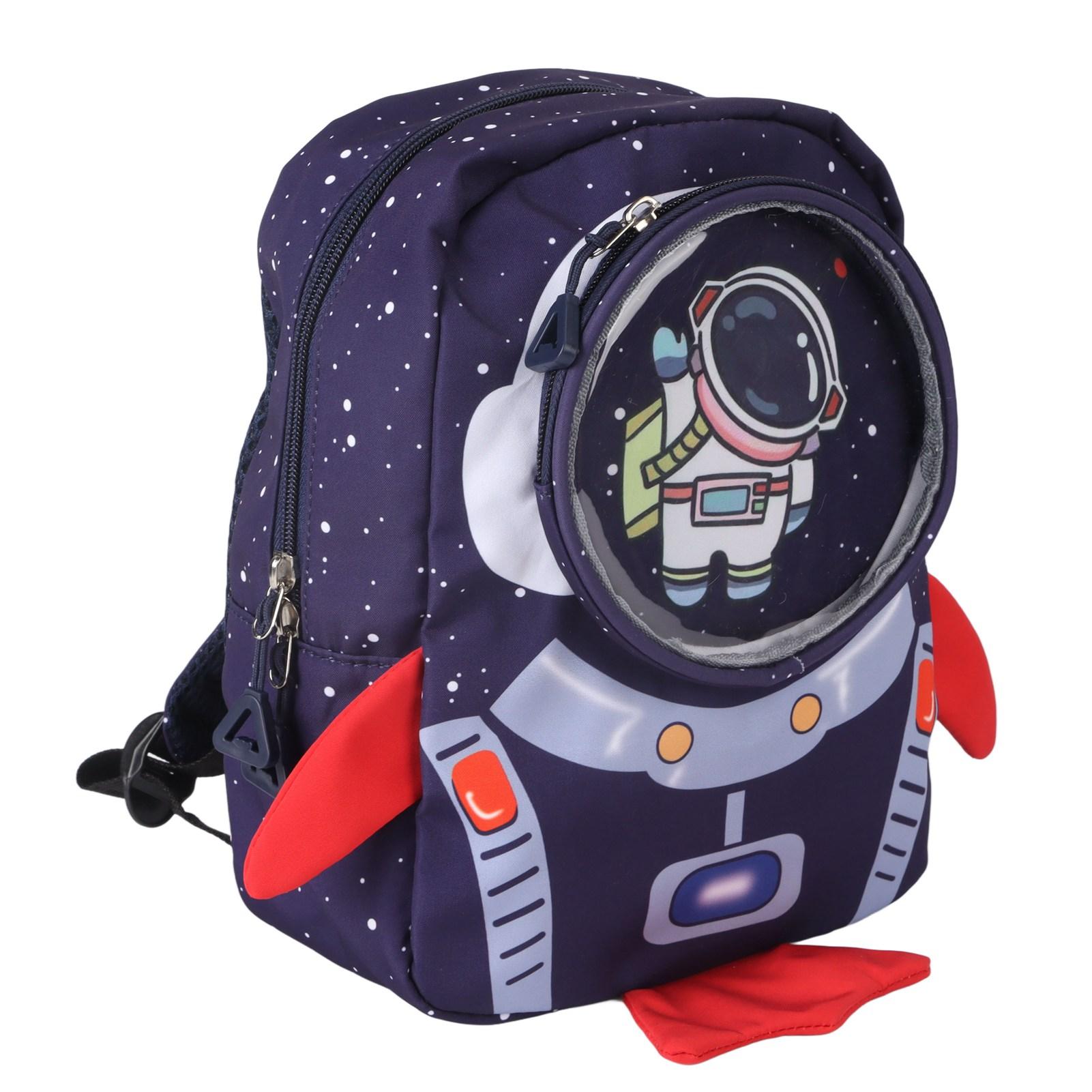 

Kids Backpack Cartoon Spaceman Style Anti Lost Rope Large Capacity Oxford Fabric Boy Backpack for