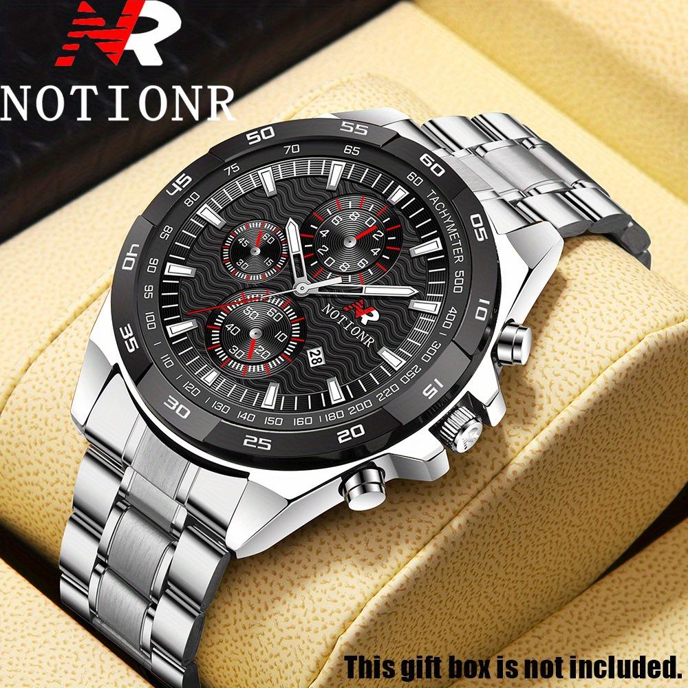 Men'S Stainless Steel Watch, Casual Simple Men'S Quartz Watch