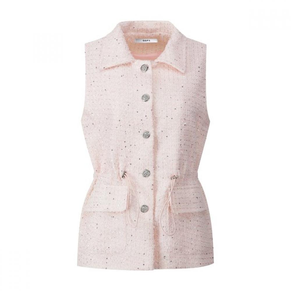 Ggpx New York Waist String Tweed Vest Gq4vt007f