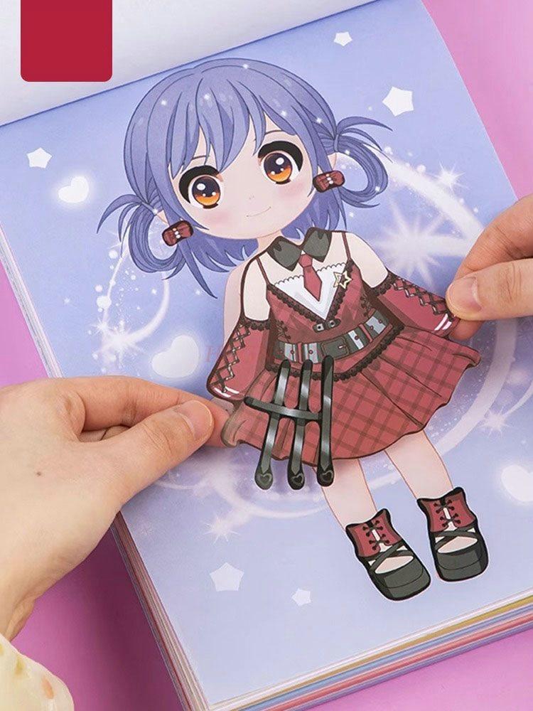 1set Princess Dress Up Sticker Book Toy Girl 3 To 6 Years Old Dress Up Show Children's Puzzle Girl Makeup Book Stickers