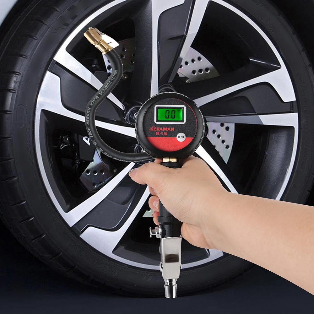 For Car Truck Vehicle Motorcycle High Precision Monitor System Test Accessories LCD Digital Tyre Tester Auto Tire Pressure Gauge Car Pump Belt Gauge