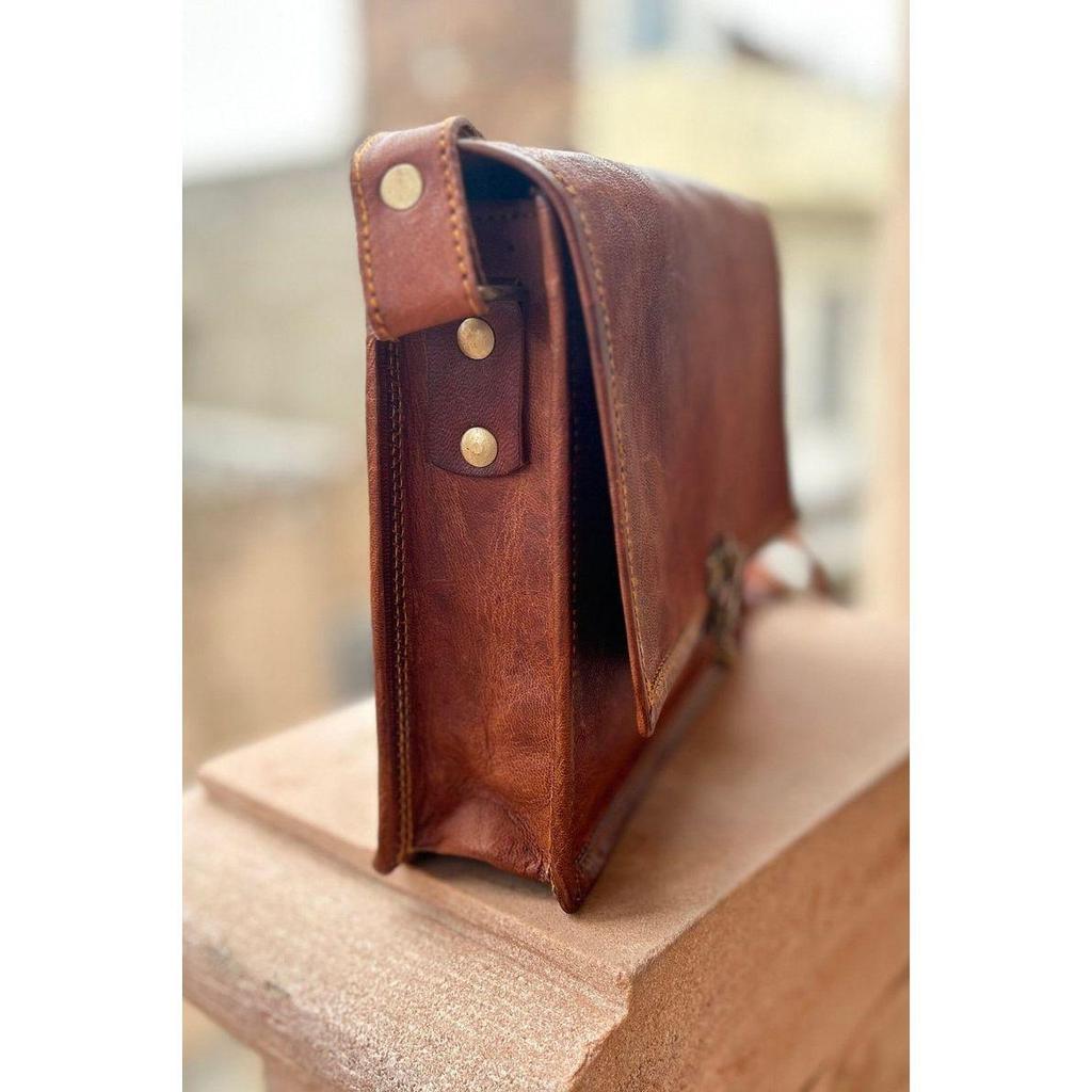 Genuine Leather Small Sized & Square Shaped