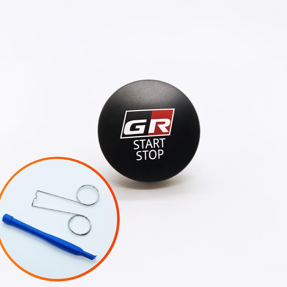 Car One-Click ABS Start STOP Engine Ignition Button Switch Decal Modification Interior Accessories For Toyota Gazoo Racing