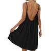 Women's Backless Strapless Dresses, Backless Loungewear Dress, Sleeveless, House Dress, Long Dress With Back Bow