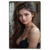 Metal Wall Art Vintage Female Portrait Bohemian Wall Decor Living Room Bedroom Home Wall Hanging