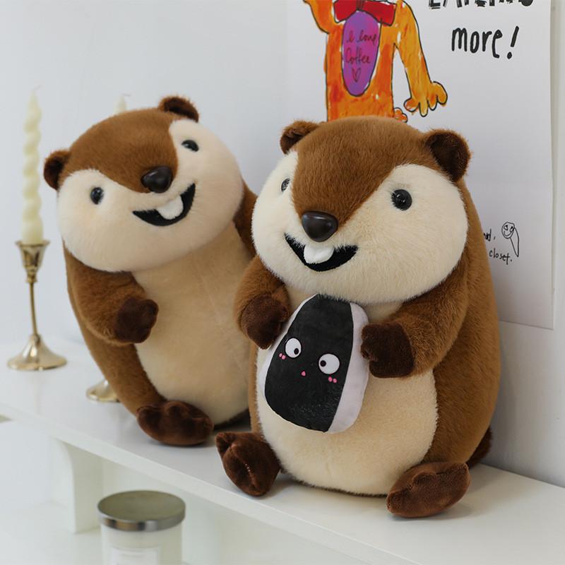 Kids Marmots Friendly Plush Animal Pillow Room Decor For Birthday Gift And Play