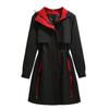 Plus Size Women's Hooded Trench Coat New Korean-Style Color-Block Loose Fit Slimming Windbreaker Elegant Casual Versatile Coat