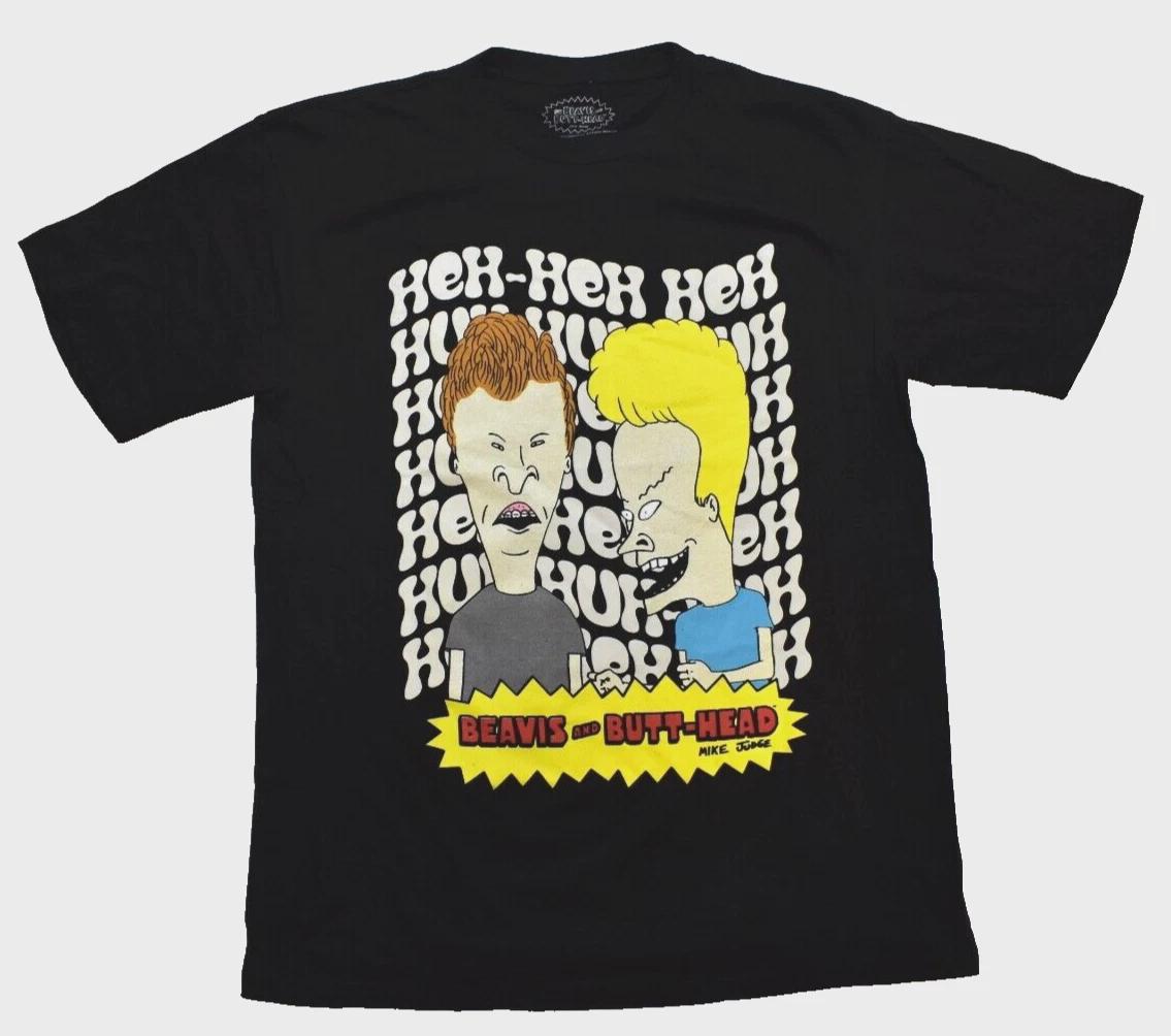 Beavis And Butt-Head Mens MTV s Beavis & Butthead Heh Heh Shirt New Small 4XL