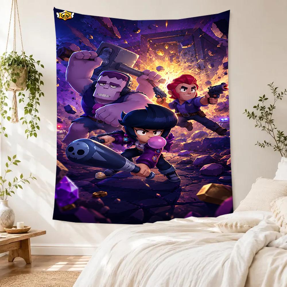 Brawl Stars Boho Wall Tapestry Rustic Farmhouse Ideal for Reading Corner Balcony Dorm Wall Versatile Decor Gallery Wall Gift for Birthday