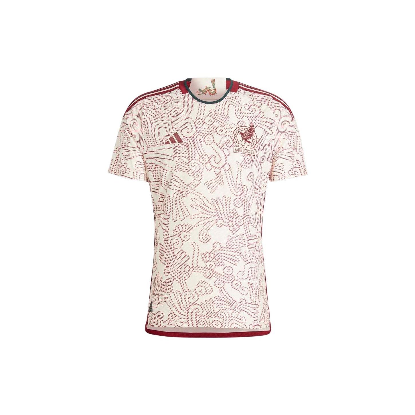 adidas Mexico 22 Away Authentic Soccer Jersey Asia Sizing Asia Sizing Cream White Red Men s HD9313 L