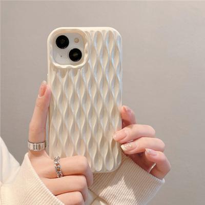 Ins Simple Water Pipper Silicone Phone Case For Iphone 14 Pro Max 11 12 13pro Max Xr X Xs Wavy Stripes Pattern Shockproof Cover