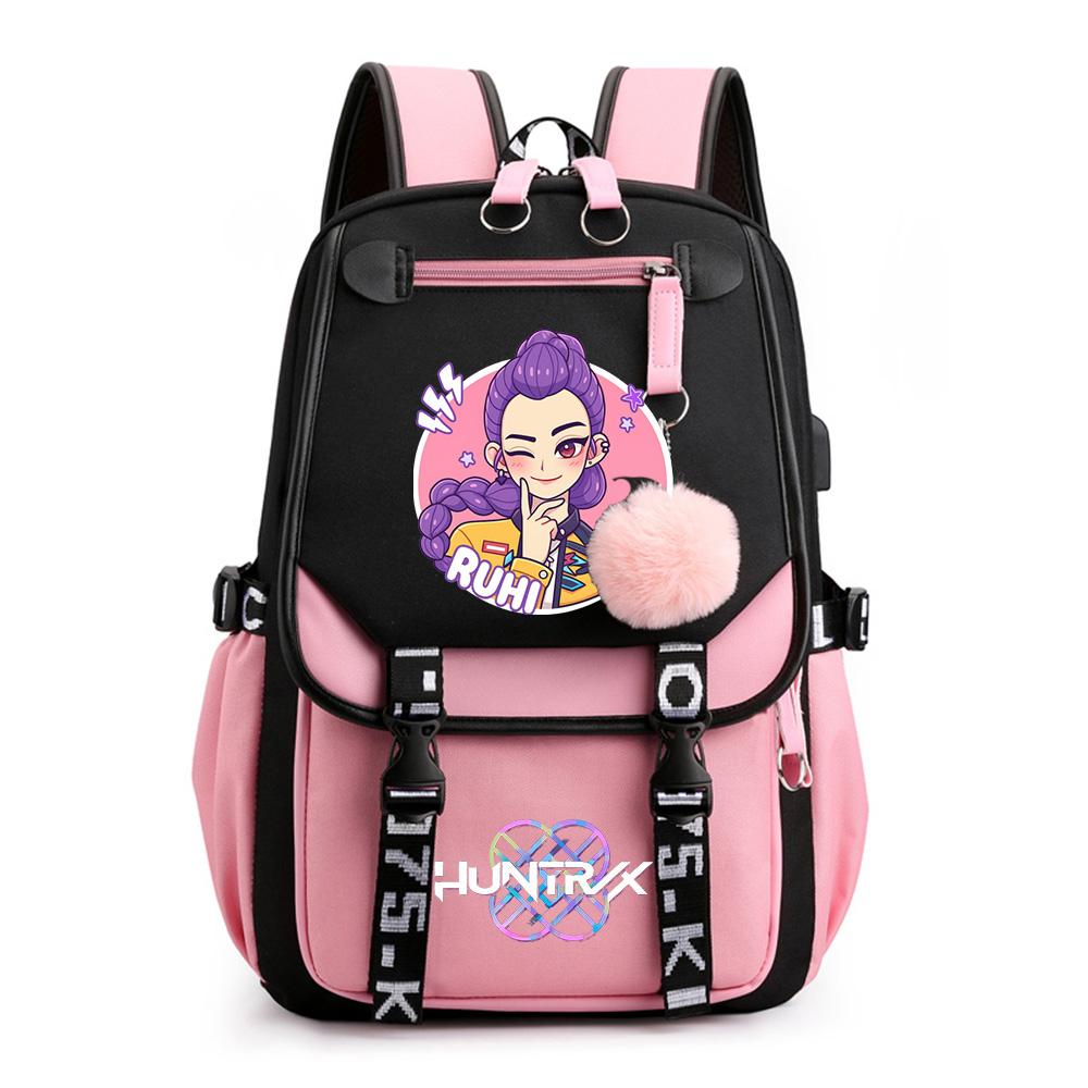 Anime Cartoon K-Pop Printed Backpack Schoolbag for Teenager Student Girl Boy Bookbag Large Capacity Waterproof Travel Bag Kid Gift Rucksak