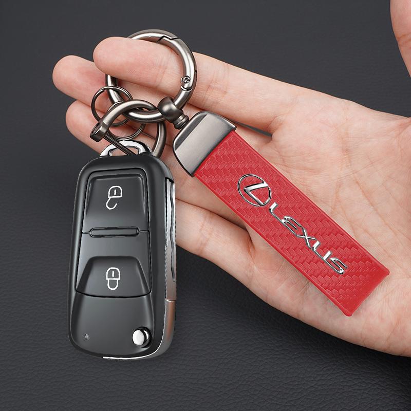 Carbon Fiber Car KeyChain Badge Key Keyrings Gifts For Lexus F SPORT RX300 IS200 IS250 ES350 Ct200h UX250h NX300h RX350 ES300h