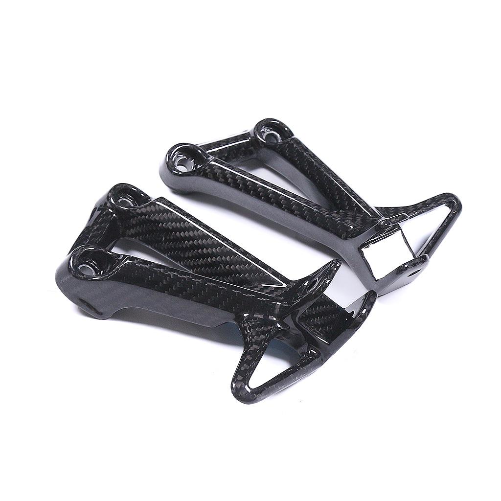 Yamaha MT-10 FZ-10 Carbon Fiber Rear Heel Plates Foot Peg Wings