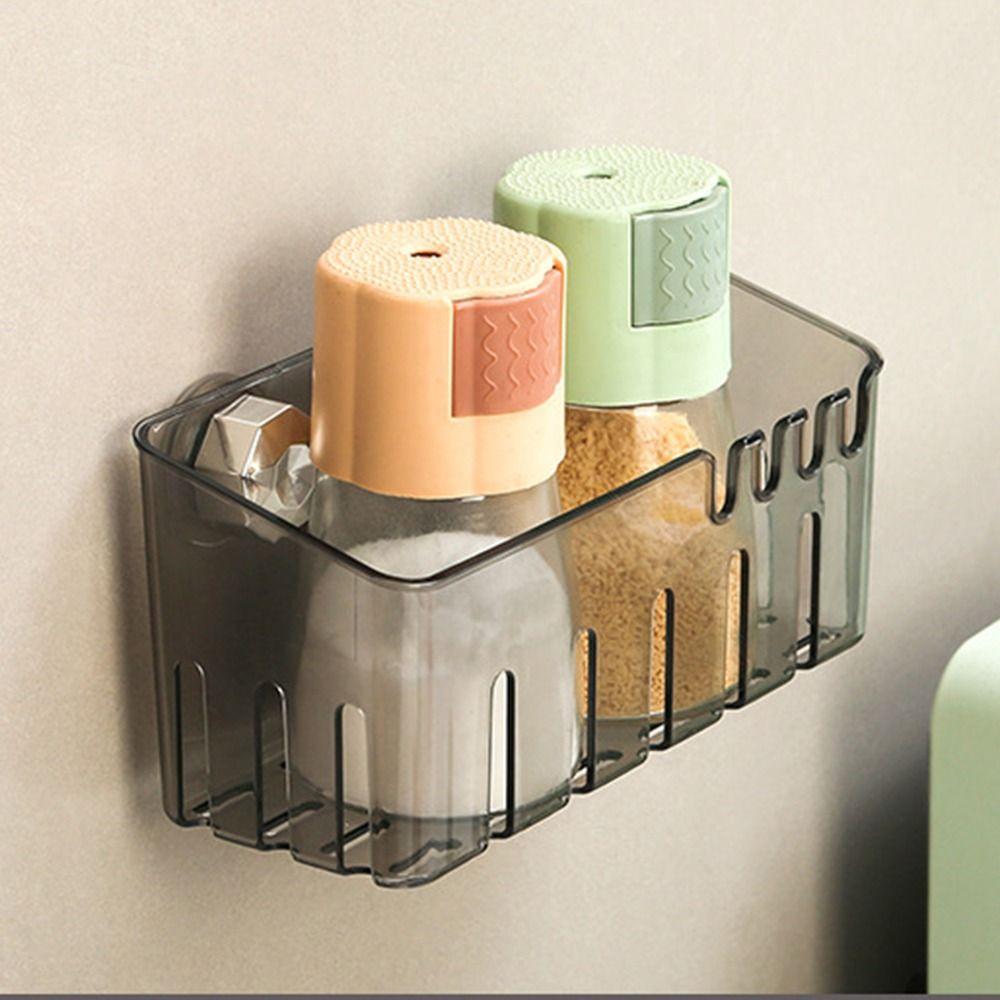 Suction Cup Kitchen Storage Racks Self-draining Seasoning Organizer Kitchen Sink Rack  Drain Rack