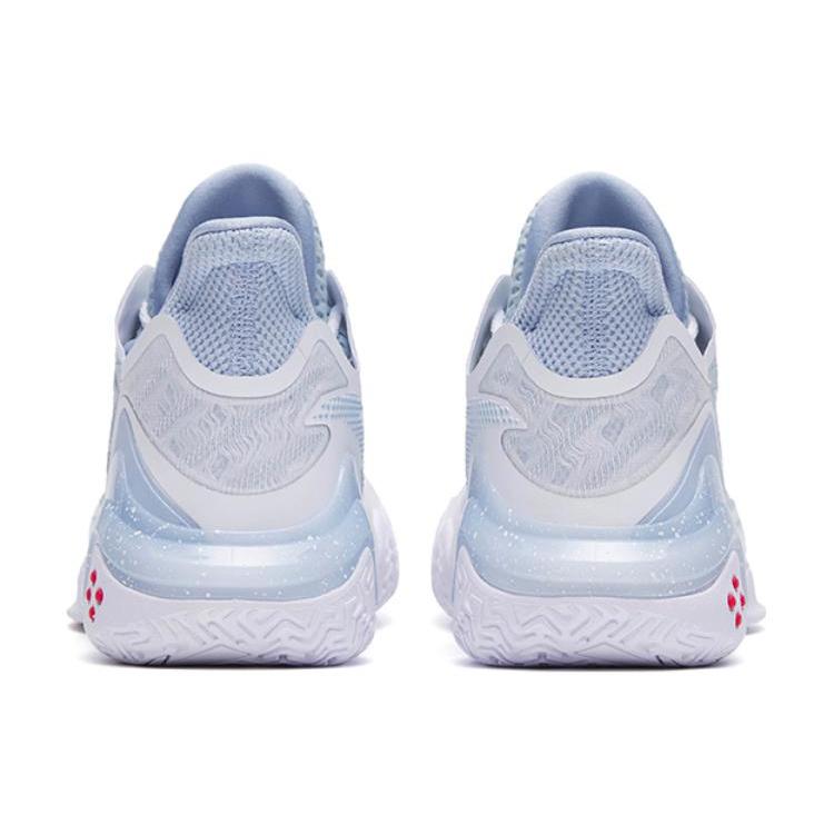 Anta Shock Wave 4 Cushioning Slip Resistant Abrasion Resistant Low top Basketball Shoes Men's Blue White 112311106-2