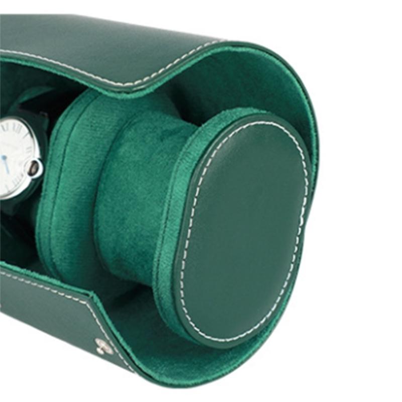 Caixa de Armazenamento Portátil para Relógios com 1/3 Compartimentos Rolo de Couro Vintage Chique para Relógios Estojo de Viagem Organizador de Bolsas para Relógio de Pulso Caixas