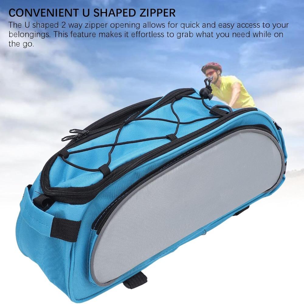 Quick Release Bike Trunk Bag 600D Polyester Bicycle Trunk Bag  Cycling Gear Storage