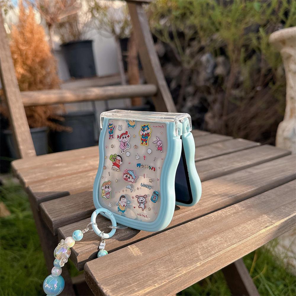 Crayon Shin-chan & Chibi Maruko-chan Samsung Galaxy Z Flip Serie Klapphülle