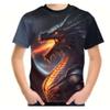 Summer Round Neck Cartoon Animal Pattern 3D Printed Top Fashionable Casual Short Sleeved Children's Boy T-shirts